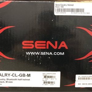 Sena Cavalry Bluetooth Glossy Black Motorcycle Helmet Size M